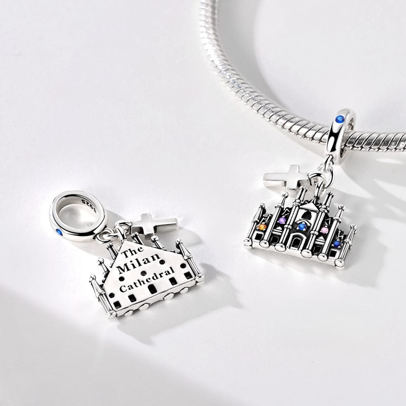 Amarante Jewelry Milan Cathedral with Cross Dangle Charm