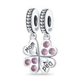 Amarante Jewelry Mom And Dad Clover Double Dangle Charm