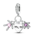 Amarante Jewelry Mom & Children Heart Dangle Charm