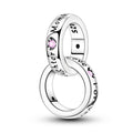 Amarante Jewelry Mom & Daughter Forever Love Interlocking Rings Charm