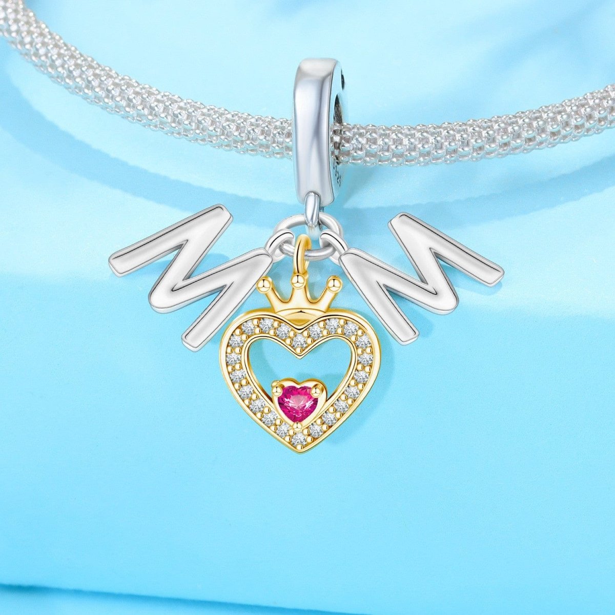 Amarante Jewelry Mom Queen's Heart with Crown Charm