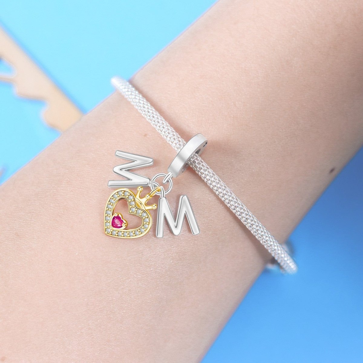 Amarante Jewelry Mom Queen's Heart with Crown Charm