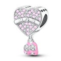 Amarante Jewelry Mom's Love Heart & Baby Shoes Dangle Charm