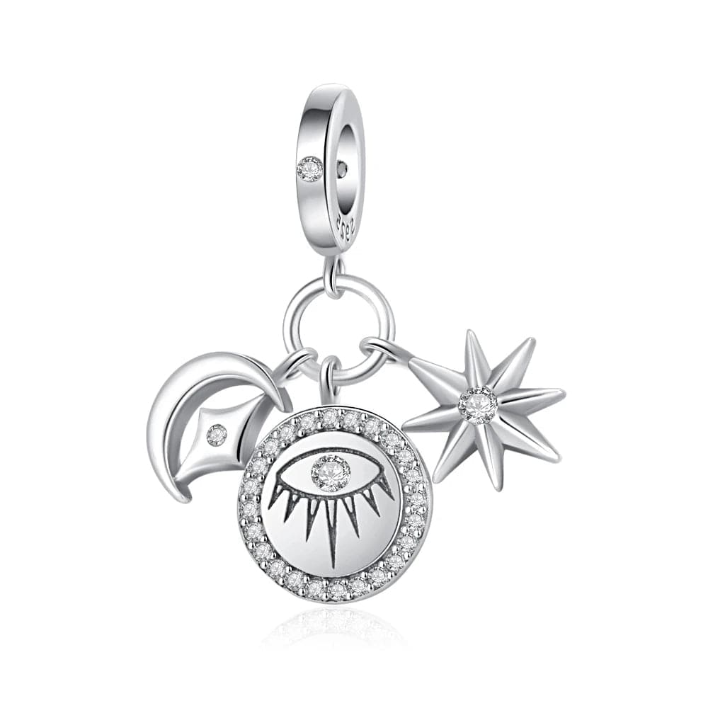 Amarante Jewelry Moon Eye and Star Dangle Charm