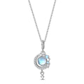 Amarante Jewelry Moon & Star Necklace with Blue Stone