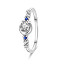 Amarante Jewelry Moon & Star Ring