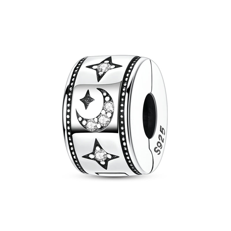 Amarante Jewelry Moon & Stars Sparkling Clip Charm
