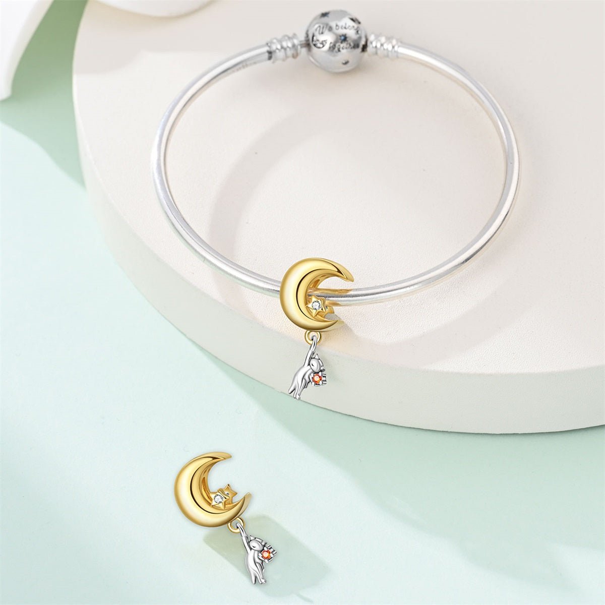 Amarante Jewelry Moonlight Cat Dangle Charm