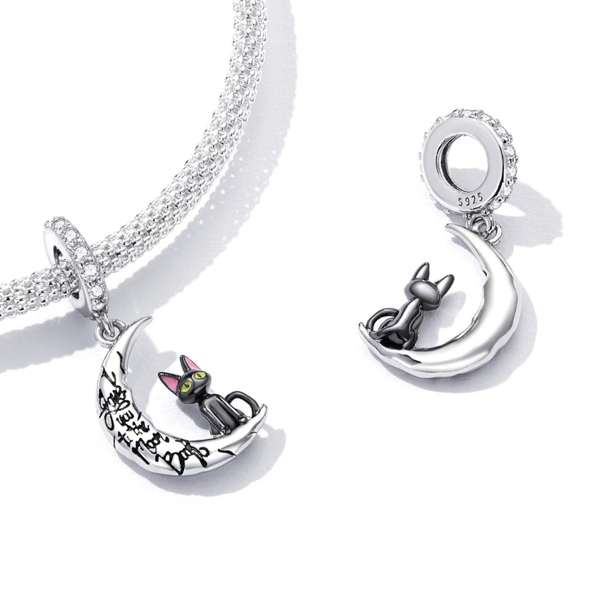 Amarante Jewelry Moonlit Cat Dangle Charm