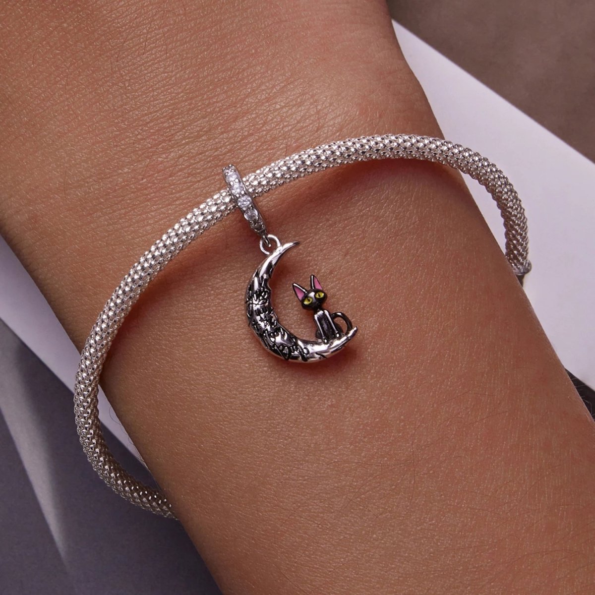 Amarante Jewelry Moonlit Cat Dangle Charm