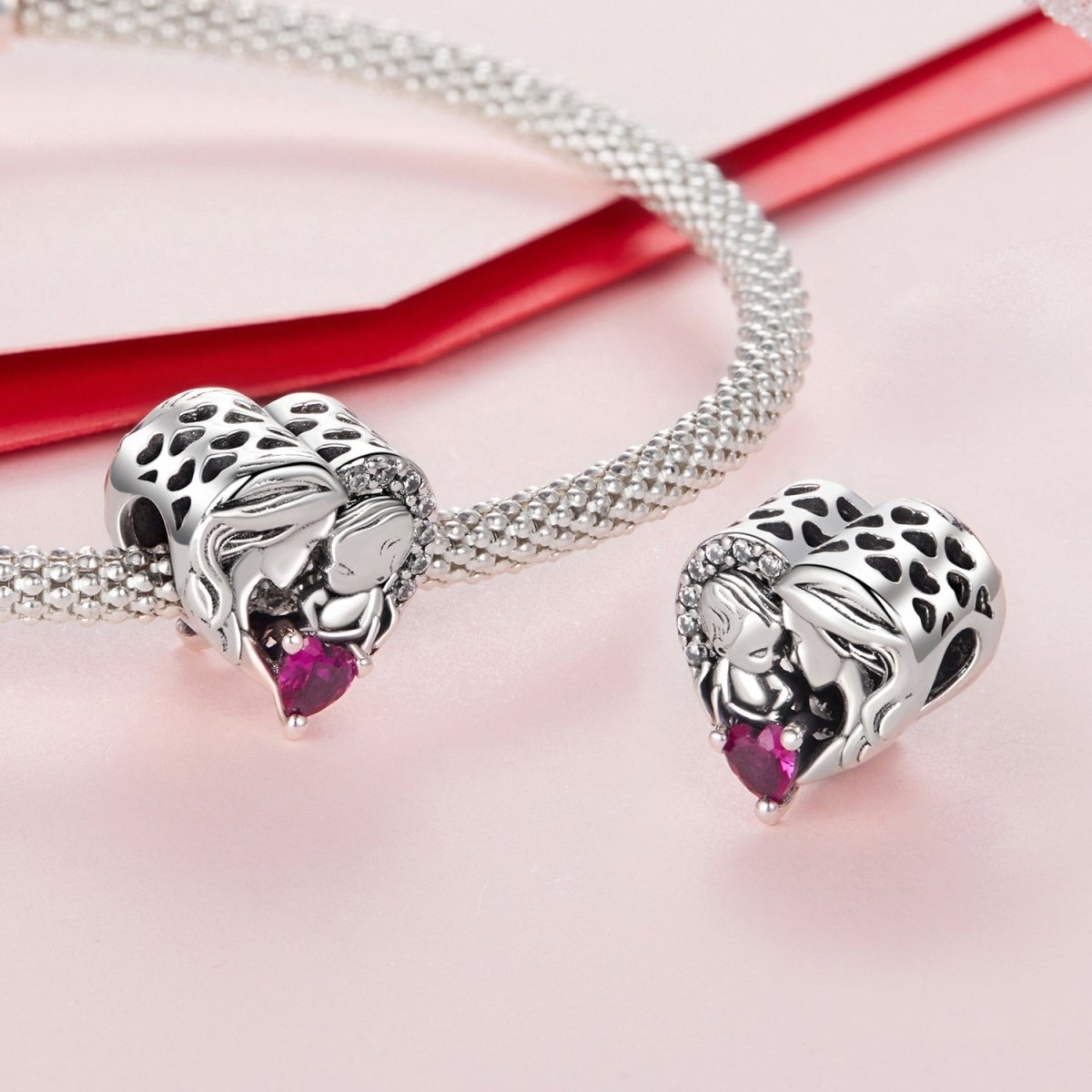 Amarante Jewelry Mother and Son Family Charm