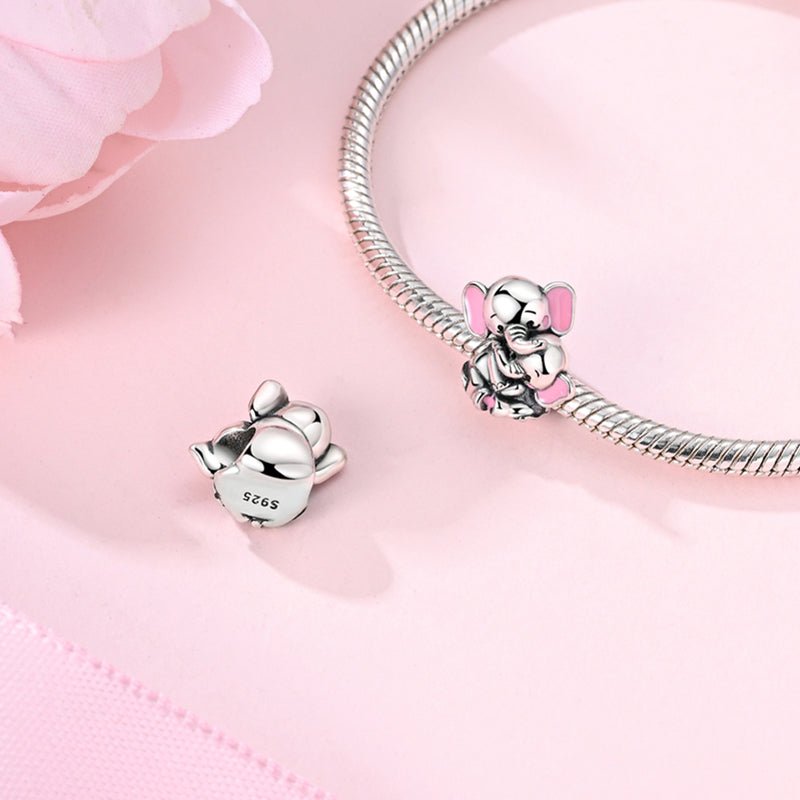 Amarante Jewelry Mother & Baby Elephant Hug Charm