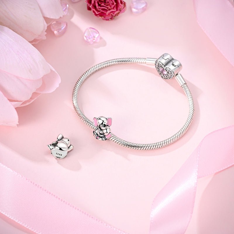 Amarante Jewelry Mother & Baby Elephant Hug Charm
