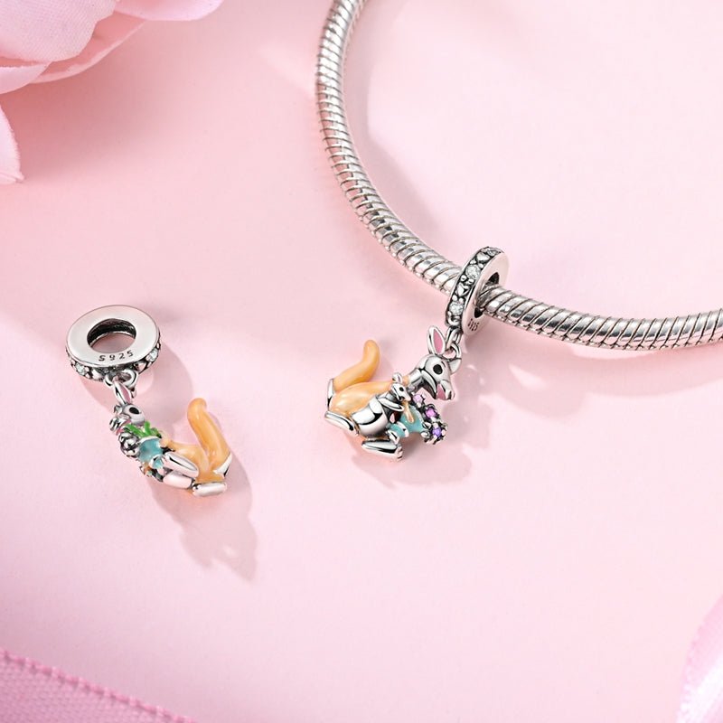Amarante Jewelry Mother & Baby Kangaroo Dangle Charm