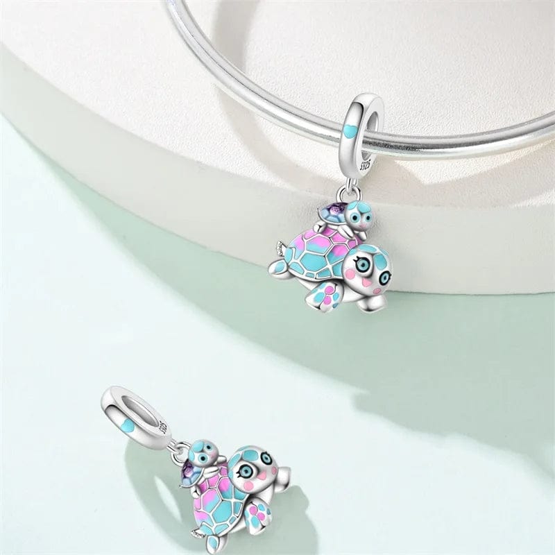 Amarante Jewelry Mother & Baby Sea Turtle Dangle Charm