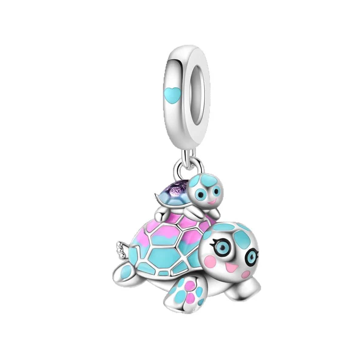 Amarante Jewelry Mother & Baby Sea Turtle Dangle Charm