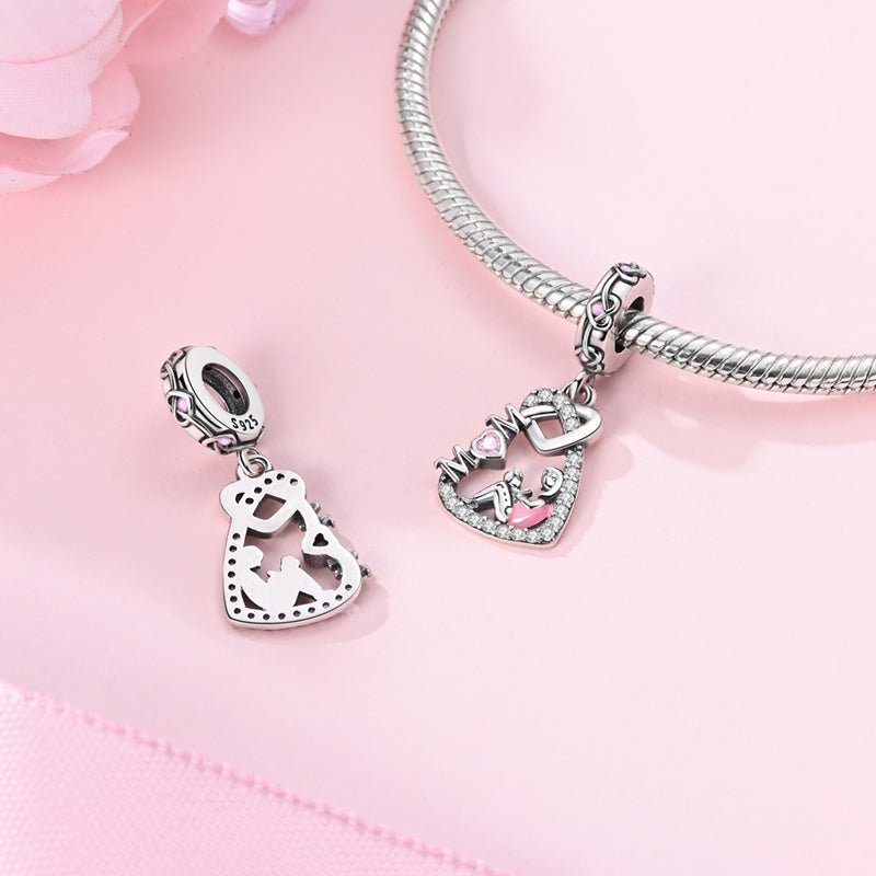 Amarante Jewelry Mom Love Heart Dangle Charm
