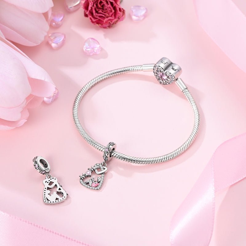 Amarante Jewelry Mom Love Heart Dangle Charm