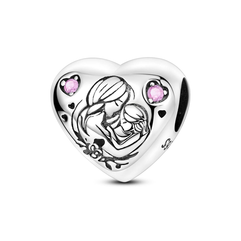 Amarante Jewelry Mother & Daughter Embrace Heart Charm