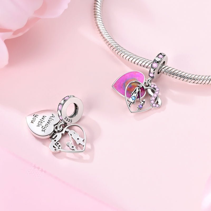 Amarante Jewelry Mother & Daughter Eternal Love Heart Charm