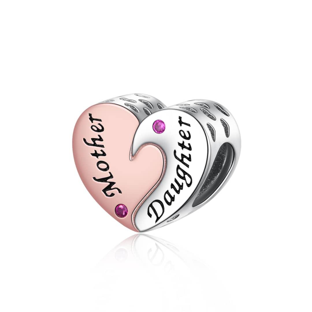Amarante Jewelry Mother & Daughter Yin Yang Heart Charm