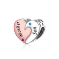 Amarante Jewelry Mother & Son Yin Yang Heart Charm