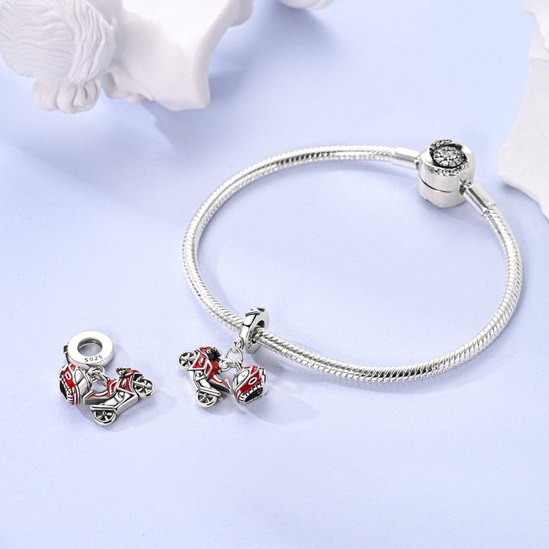 Amarante Jewelry Motorcycle & Helmet Dangle Charm