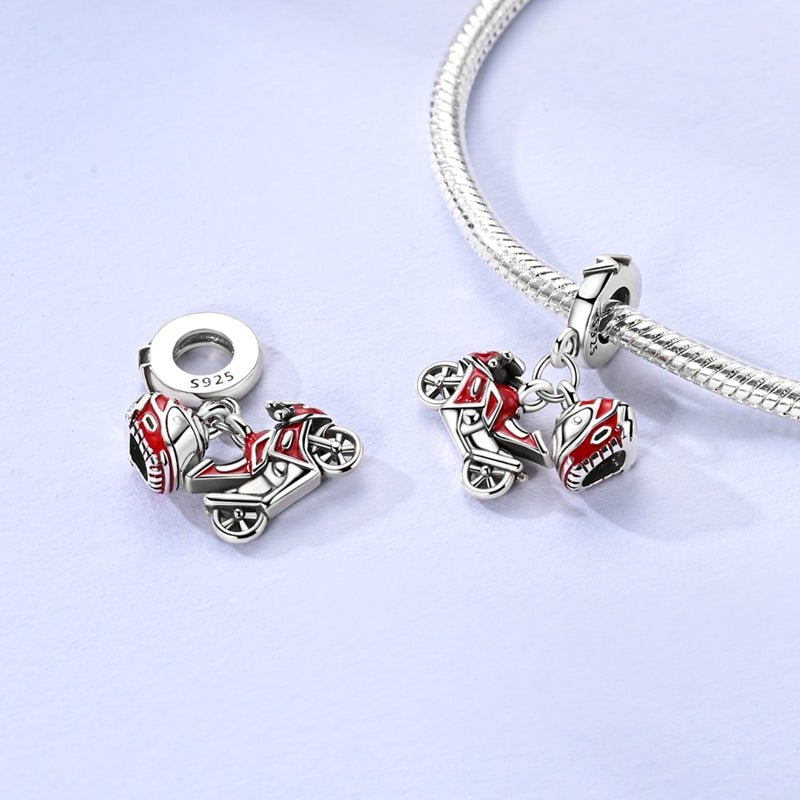 Amarante Jewelry Motorcycle & Helmet Dangle Charm
