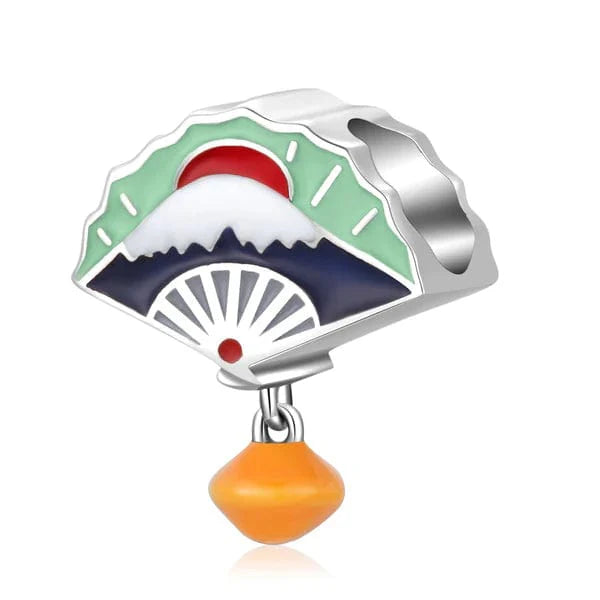 Amarante Jewelry Mount Fuji & Sunrise Fan Charm