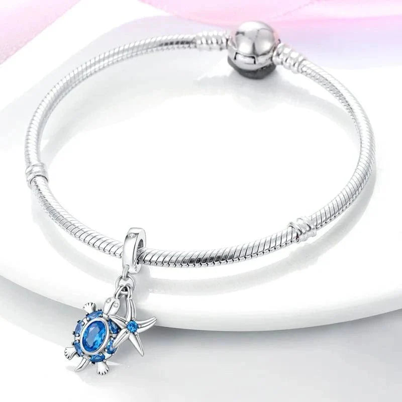 Amarante JewelryMurano Glass Sea Turtle Dangle Charm