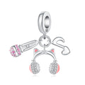 Amarante Jewelry Music Lover Headphone Triple Dangle Charm