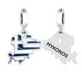 Amarante Jewelry Mykonos Island Flag Dangle Charm