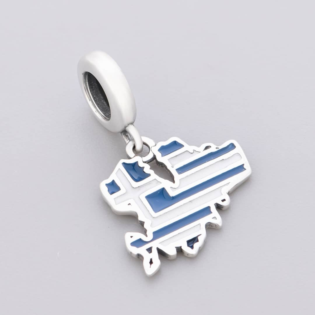 Amarante Jewelry Mykonos Island Flag Dangle Charm