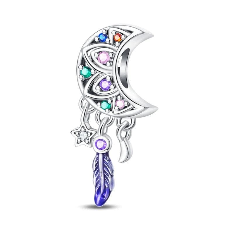 Amarante Jewelry Mystical Crescent Moon Dreamcatcher Charm