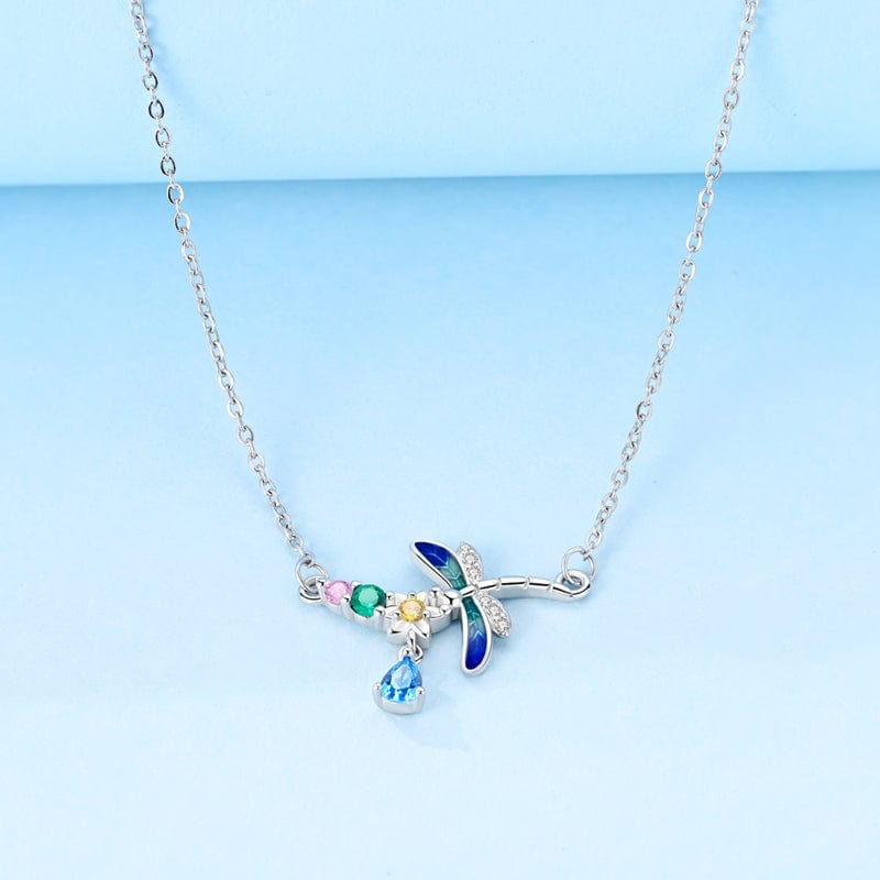 Amarante Jewelry Mystical Dragonfly Crystal Necklace