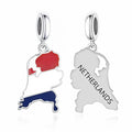 Amarante Jewelry Netherlands Map Flag Dangle Charm