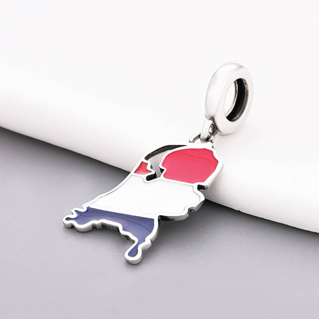 Amarante Jewelry Netherlands Map Flag Dangle Charm