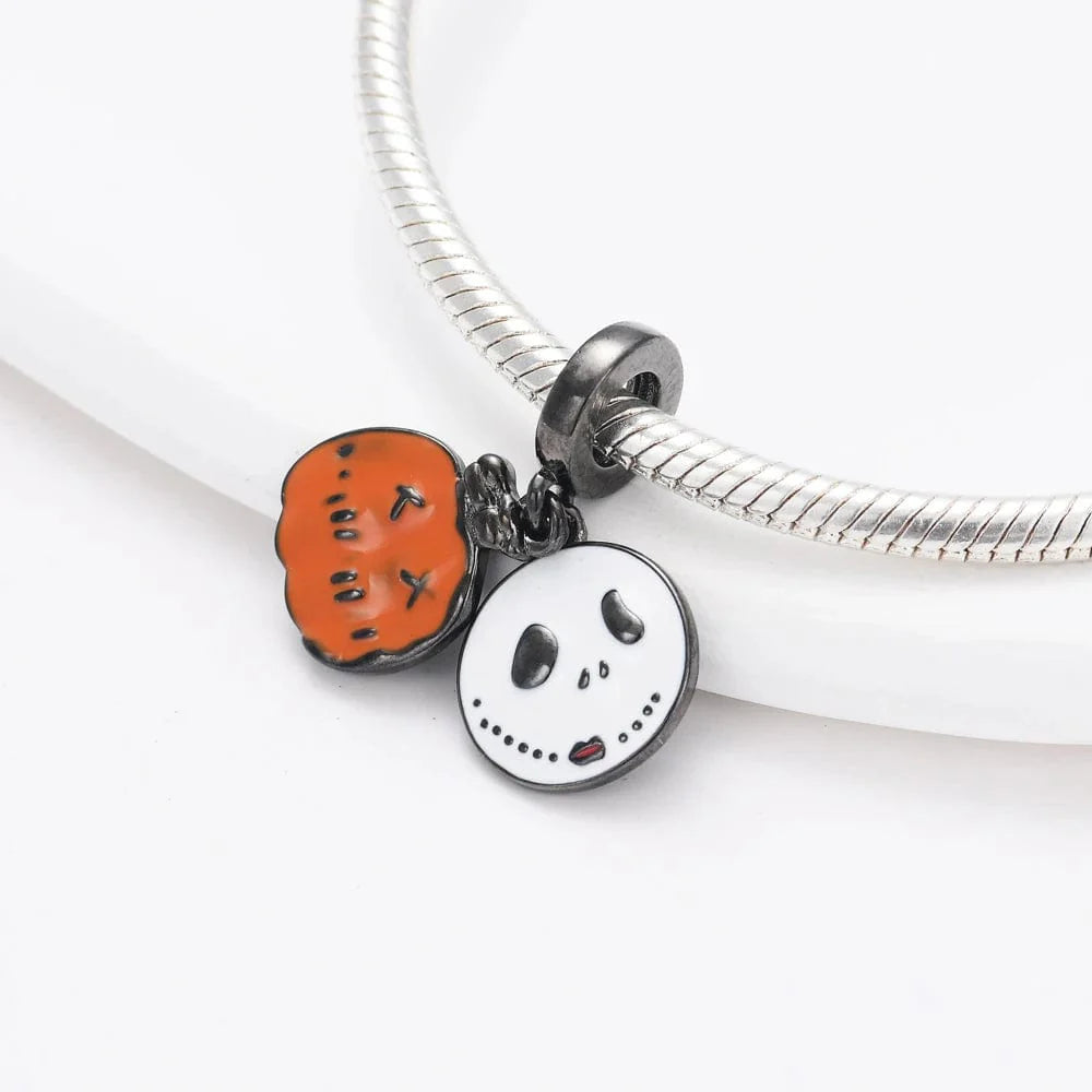 Amarante Jewelry Nightmare Pair, Halloween Mask and Pumpkin Charm