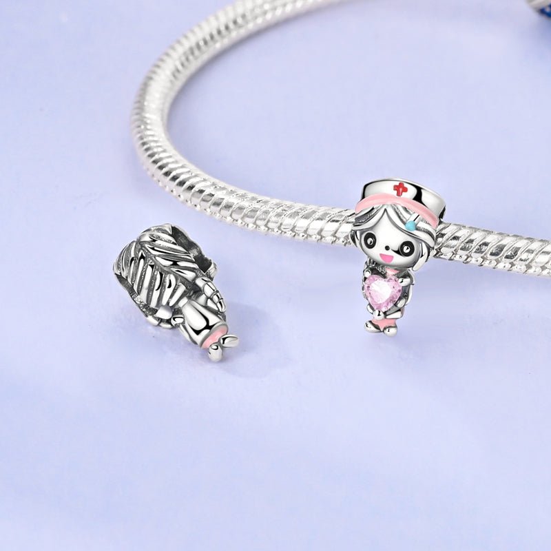 Amarante Jewelry Nurse with Pink Heart Charm