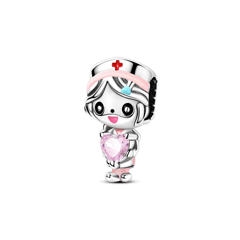 Amarante Jewelry Nurse with Pink Heart Charm