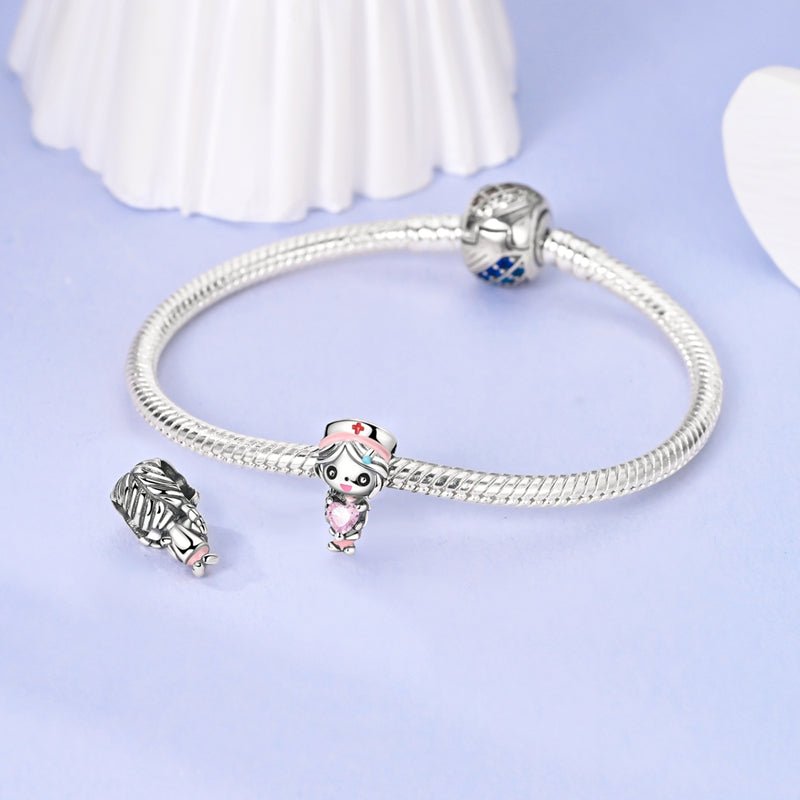 Amarante Jewelry Nurse with Pink Heart Charm