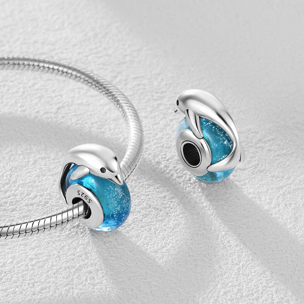 Amarante Jewelry Ocean Dolphin Embrace Blue Charm