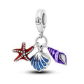 Amarante Jewelry Ocean Seashell Starfish Triple Dangle Charm