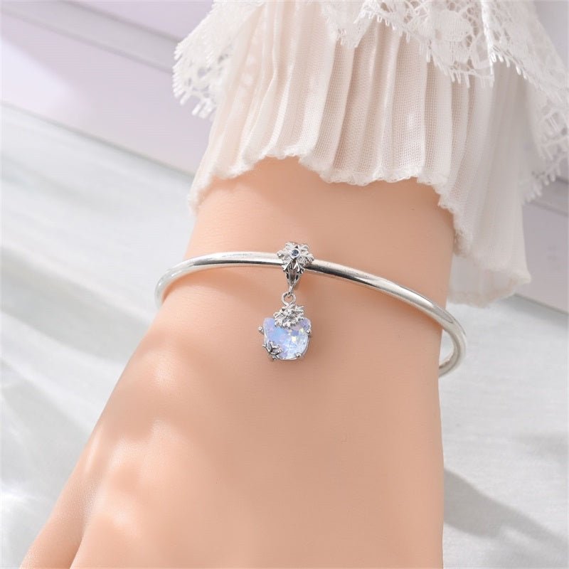 Amarante Jewelry Opal Snowflake Cat Dangle Charm