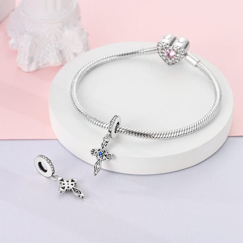 Amarante Jewelry Sparkling Cross Dangle Charm