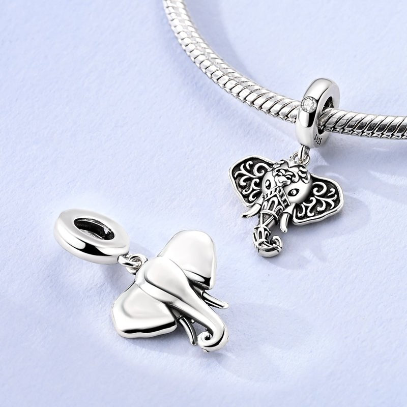 Amarante Jewelry Ornate Elephant Dangle Charm