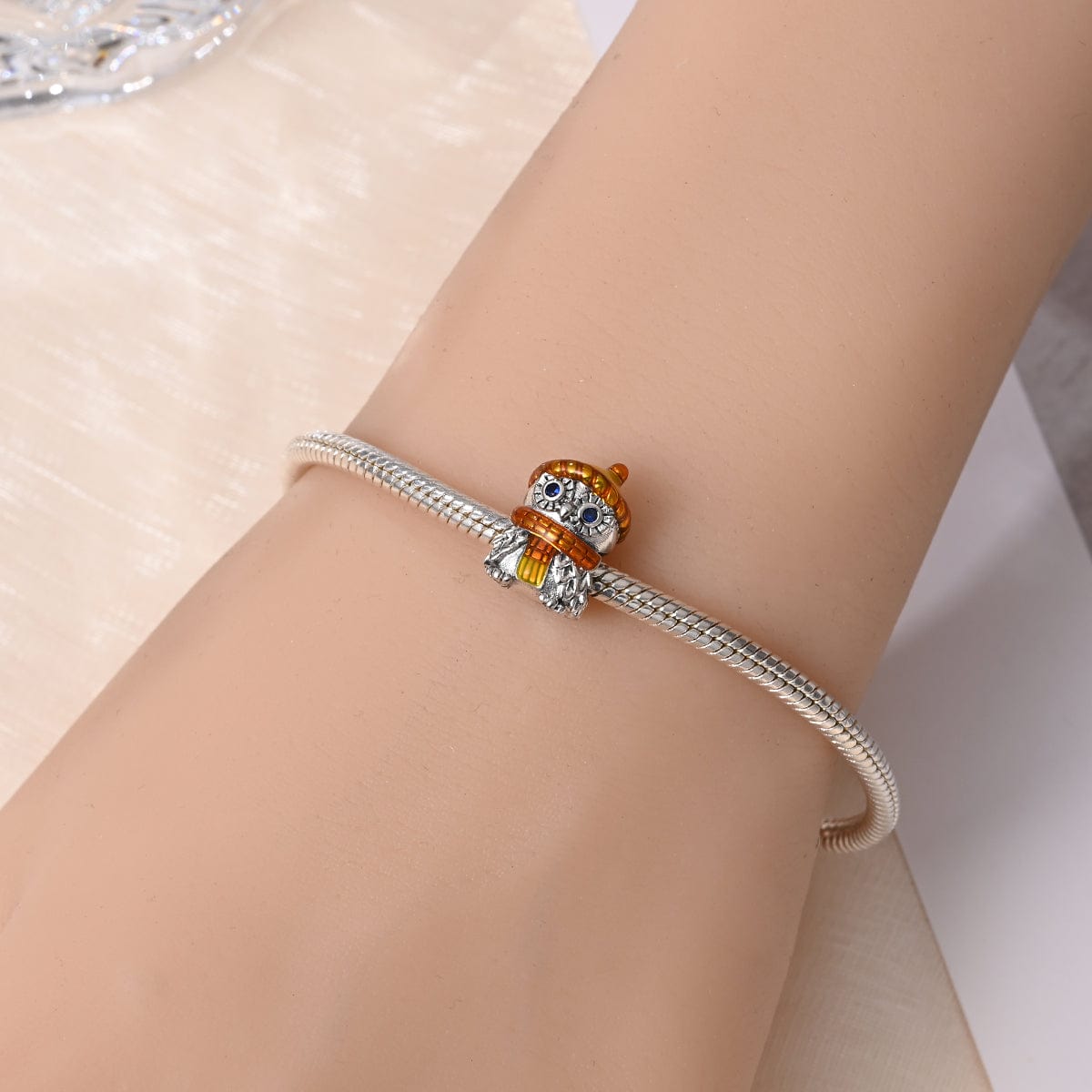 Amarante Jewelry Owl Charm with Scarf and Beanie