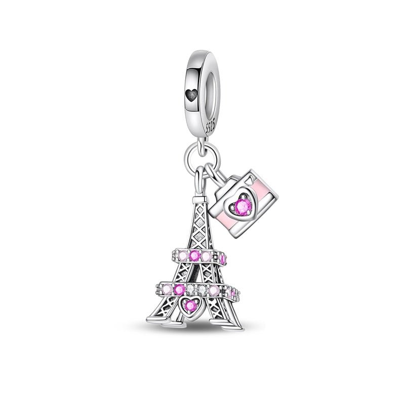 Amarante Jewelry Paris Eiffel Tower & Camera Dangle Charm