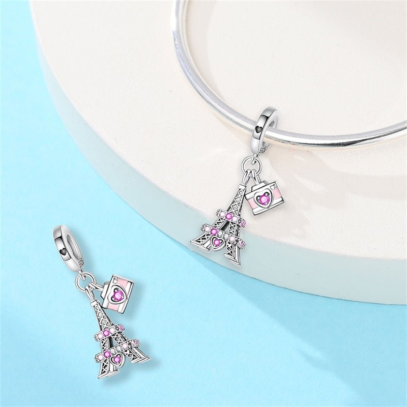 Amarante Jewelry Paris Eiffel Tower & Camera Dangle Charm