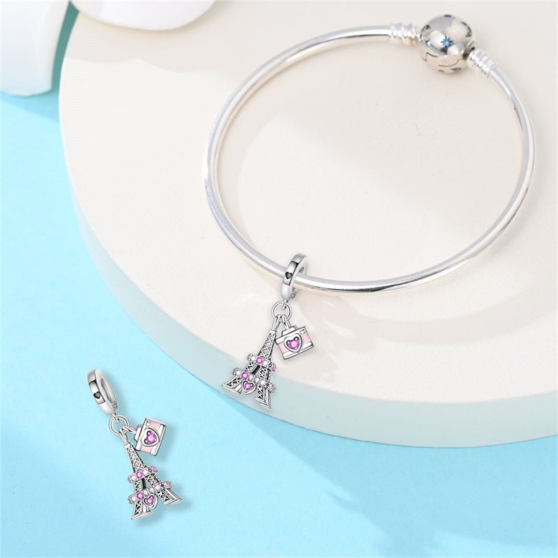 Amarante Jewelry Paris Eiffel Tower & Camera Dangle Charm